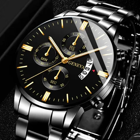 Relógio de Quartzo de Luxo em Aço Inoxidável para Homens, Relógios de Negócios da Moda para Homens, Reloj Hombre