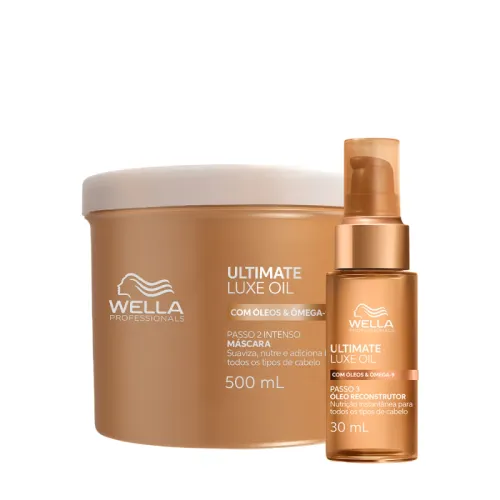 Kit Wella Professionals Ultimate Luxe Oil Máscara 500ml e Óleo 30ml
