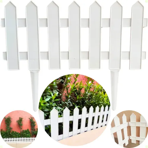 Cerca Decorativa Jardim Inglês Kit com 12 Cerquinhas Branca