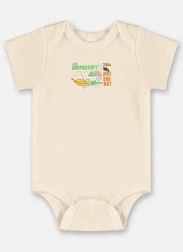 Body Estampado para Bebê Menino em Suedine Essentials (Bege) Up Baby