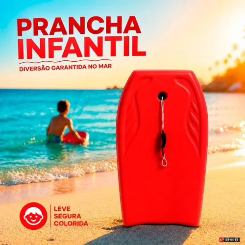 Prancha de Natação Infantil Sforte para Praia e Piscina com Leash