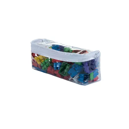 Saquinho Organizador Multiuso para Objetos Pequenos Brinquedos Peças Parafusos e Laços Pvc com Zíper
