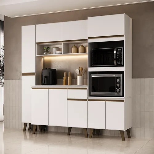 Armário de Cozinha Compacta Atlanta Nube Carraro Branco
