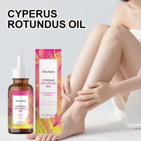 Cyperus Rotundus Oil Corpo Removedor de pêlos Axila Perna Braço reduz o crescimento do cabelo Hidrata cuidados suaves Óleo essencial para pele lisa