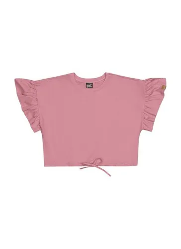Blusa Cropped Básica em Meia Malha Juvenil (Rosa) Gloss