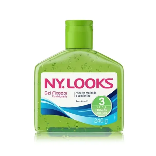 Gel Fixador Ny Looks Fator 3 Verde 240g
