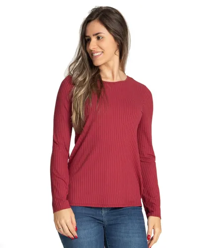 Blusa Feminina Canelada com Manga Longa Rovitex - Moda Feminina e Masculina, Itens para Casa e Mais l Rovitex