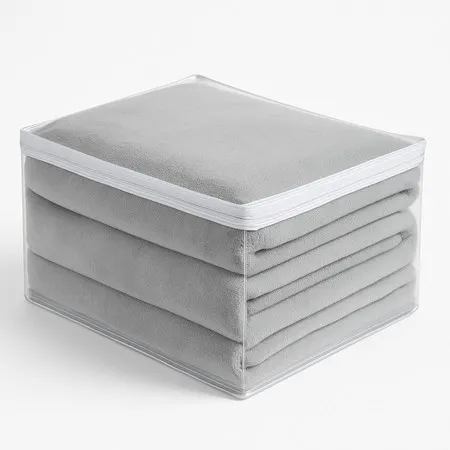 Kit 3 Saco Organizador Closet para Edredom e Cobertor com Zíper Pvc Guarda-Roupa