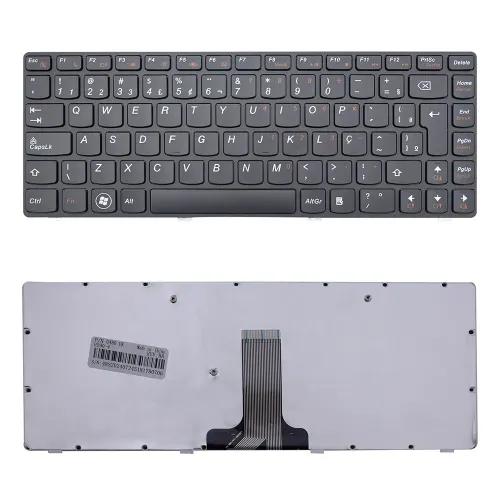 Teclado para Notebook Lenovo Part Number V-116920QK2 ABNT2 Preto