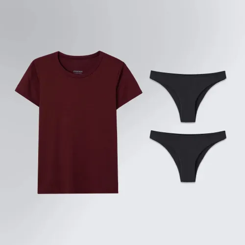 Kit Presente Essencial Feminino 1 Tech T-Shirt e 2 Calcinha Brief