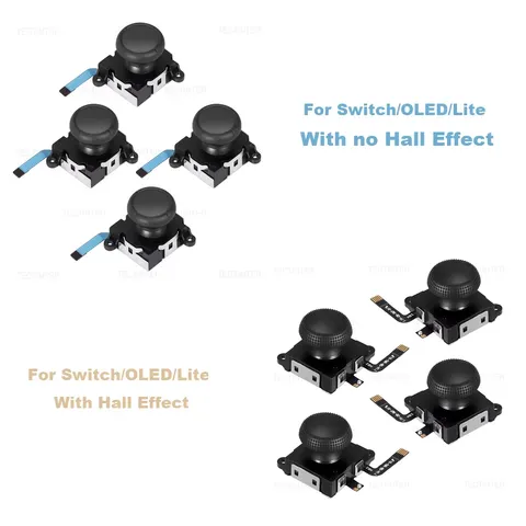 Joystick de substituição de efeito hall para nintendo switch/lite/oled controlador gamepad polegar vara peças de reparo analógico sem deriva