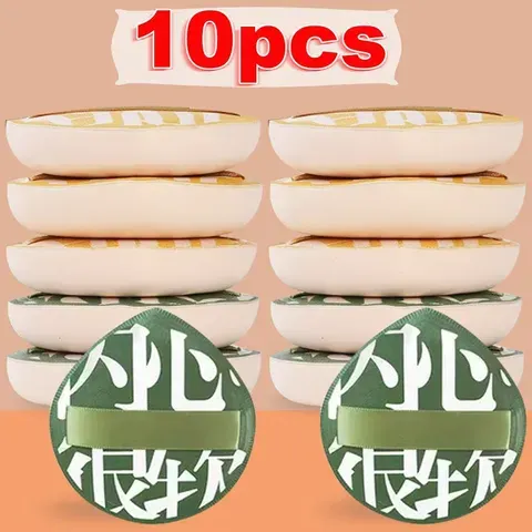 1-10 peças de esponjas de maquiagem super grossas e macias, grandes, de veludo de algodão, para pó, esponja para base líquida, ferramentas de cosméticos, esponja para uso seco e úmido.