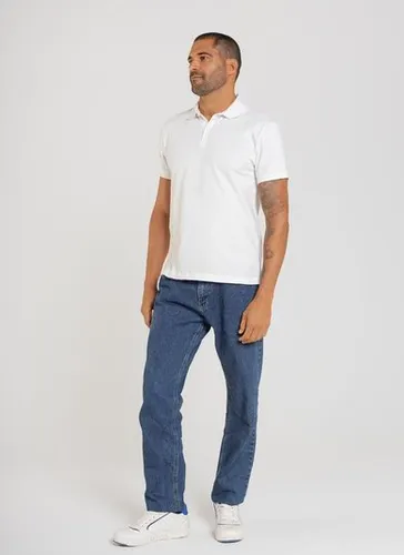 Camisa Polo Masculina em Piquet (Branco) Just Basic