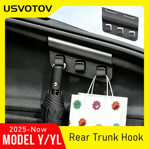 Gancho para Bolsa de Compras do Porta-Malas para Tesla Model Y Juniper Model YL Acessórios 2025 2026 Gancho Traseiro do Porta-Malas Organizador de Porta-Malas Suporte para Bolsa de Carro