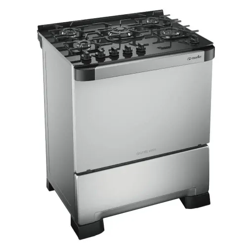 Fogão a Gás Mueller Fog Decorato Vetro 5 Bocas Piso Acendimento Superautomático