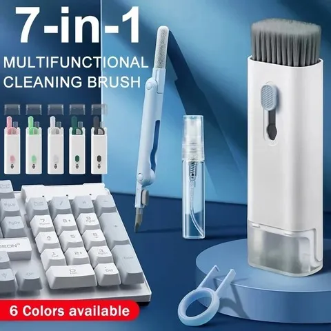 Kit de escova para limpeza de teclado de computador, caneta de limpeza de fone de ouvido para fone de ouvido, ferramentas de limpeza de teclado, kit extrator de teclas