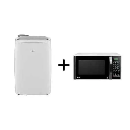 Combo LG Ar Portátil 127V + Micro-ondas Solo 30L com revestimento EasyClean™ 220V - LP1419IVSI.MS3092