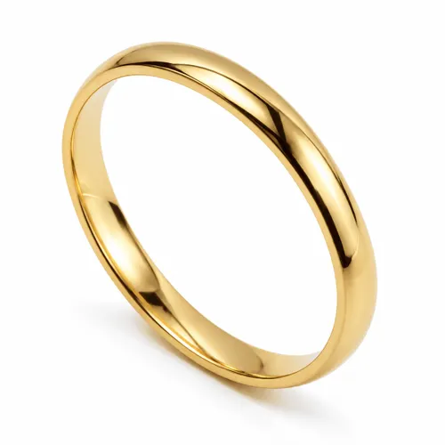 Aliança Porto 2,9 mm Abaulada Anatômica em Ouro 18K