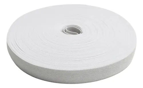 Elástico Embutir Boing Chato 1.9cm 25m Branco Moda Praia Fitness