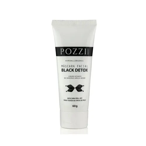 MÁSCARA COM CARVÃO ATIVADO HIPOALERGÊNICA - Black Detox 60g