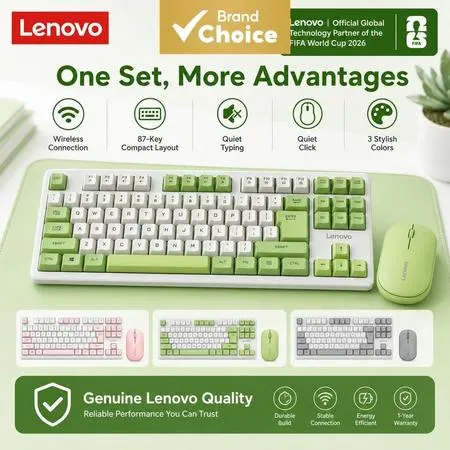 Teclado portátil leve Lenovo X5K Pro 2,4G sem fio silencioso, design elegante e sofisticado para uso em escritórios