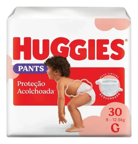 Huggies Fralda Pants Roupinha Proteção Acolchoada G - 30 Un