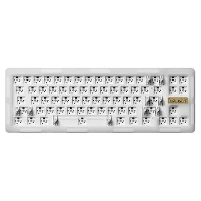 Base para Teclado Mecânico Akko ACR Pro 68 Barebone, Personalizado Hot Swappable Kit DIY Montagem Junta, Branco - 6925758620352