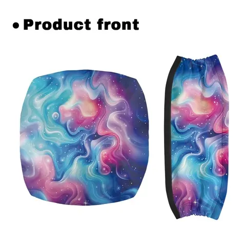 Capa de assento para andador, lavável, fácil de instalar, 2 peças, para mulheres, para uso externo, design fluido colorido