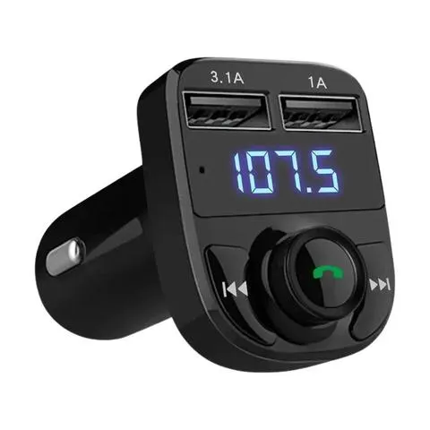Bluetooth 5.0 carro duplo usb carregador rápido transmissor fm bluetooth handsfree kit carro modulador de áudio mp3 player receptor de áudio