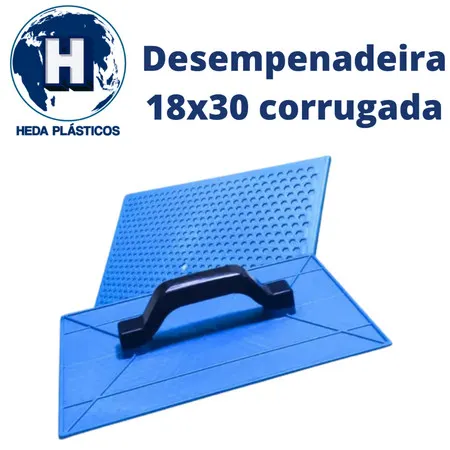 Desempenadeira Plástica Psai 18x30cm Corrugada 1 Peça