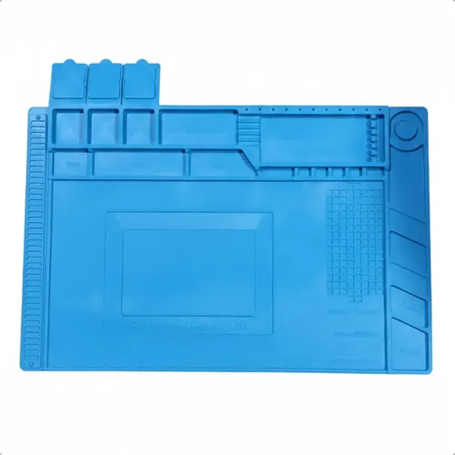 Tapete Silicone Antiestático P/ Assistência Técnica 45cm X 30cm Cor Azul