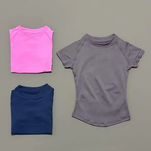 HISTELLO Top Esportivo de Manga Curta sem Costura para Yoga, Roupa Feminina para Corrida, Camiseta Esportiva, Camisetas de Treino, Colete Esportivo Fitness