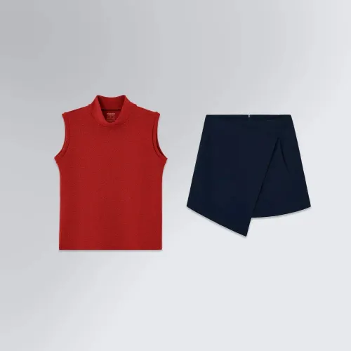 Kit Presente Feminino Saia Mini e Blusa Gola Alta Techsture Vest