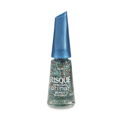 Esmalte Risqué Livre para Brilhar de Paete na Avenida 8ml