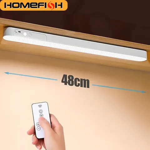 Luminária de Mesa HOMEFISH para Cuidado dos Olhos, Barra de Luz LED Recarregável sem Fio, Luminária de Leitura USB para Mesa de Cabeceira, Armário de Cozinha