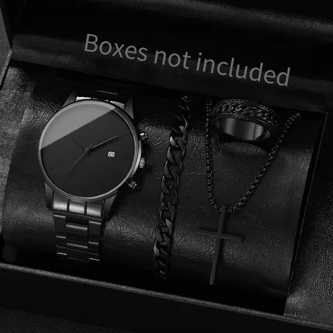 1/2/4 pçs moda masculina relógios de negócios simples roma dial analógico relógio de quartzo para homem calendário relógio reloj hombre (sem caixa)