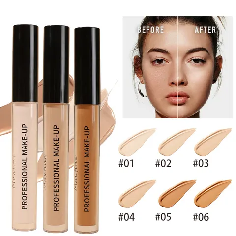 Corretivo líquido fosco de alta cobertura, à prova d'água, controle de óleo, hidratante, corretivo de longa duração, maquiagem facial profissional