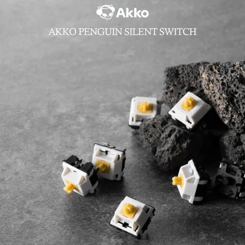 Akko Penguin Switch 5 Pinos 50gf Tátil Silencioso Compatível com Teclado Mecânico MX (45 peças)