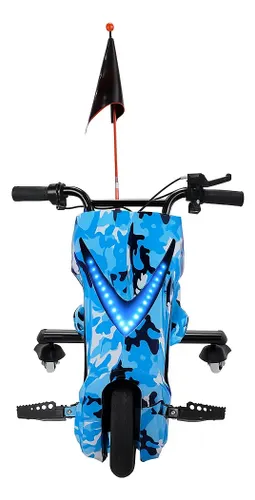 Patinete Elétrico 3 Rodas Triciclo Infantil Drift 350w 65kg Cor Camuflado Azul