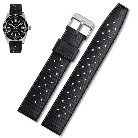 Pulseira de borracha tropical de 20mm 22mm para seiko/nova mergulho à prova d'água relógio inteligente pulseira esportiva para samsung galaxy watch 42 46mm