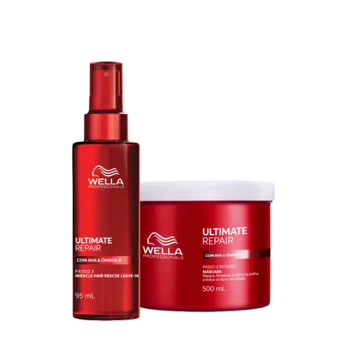 Kit Wella Ultimate Repair Máscara 500ml e Leave-In 95ml