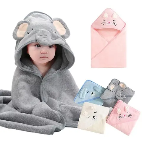 Toalhas de banho do bebê dos desenhos animados macio recém-nascido com capuz toalha cobertor bonito roupão da criança quente dormir swaddle envoltório para meninos meninas