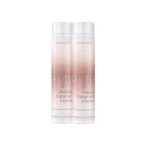 Kit Madamelis Cauter Fiber Shampoo e Máscara 2 x 300 ml
