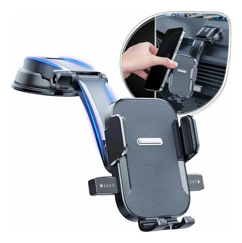 Suporte de Celular Veicular 360° Automotivo para Painel Mesa Retrovisor Carro Caminhão e Van com Ventosa Apoio para Celular Smartphone Universal