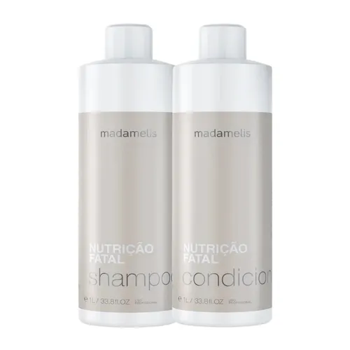 Kit Madamelis Nutrição Fatal Shampoo e Condicionador 1 Litro