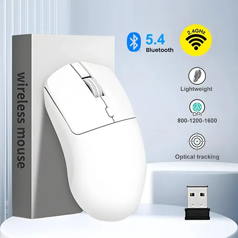2.4g mouse sem fio bluetooth 5.4 mouse para jogos ergonômico ratos 800-1200-1600 dpi mouse recarregável ratos de escritório para computador portátil