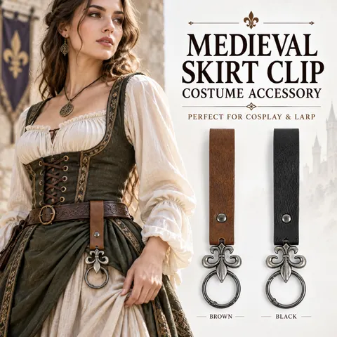 Presilha para Saia Medieval de Halloween, Suporte de Saia Renascentista em Couro PU, Acessório de Fantasia Cosplay