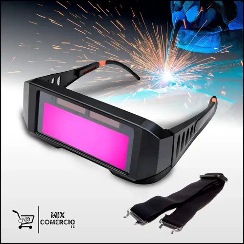 Óculos de Solda para Soldador Profissional com Escurecimento Automático Regulável Proteção UV IR DIN 9-13 para Soldagem MIG TIG MAG Eletrodo Plasma Lente Fotossensível Alta Sensibilidade Ajustável