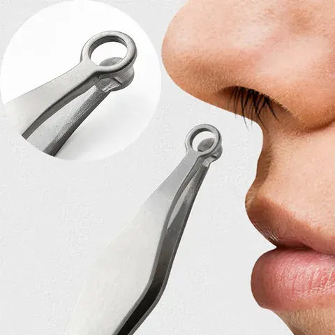 Universal Stainless Steel Nose Hair Trimming Pinças, Sobrancelha e Nariz Corte do Cabelo, Manicure Facial Trimming, Maquiagem Tesoura