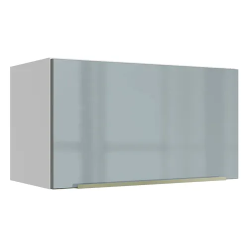 Armário Aéreo Madesa Lux 60 cm 1 Porta Basculante Branco/Cinza